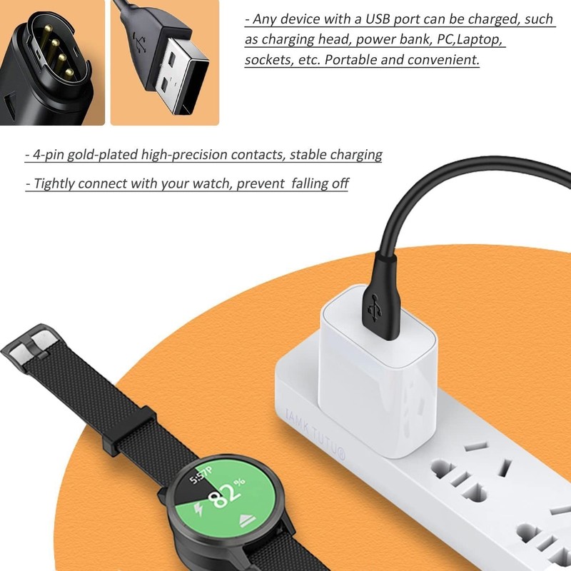 USB-A Charging/Data Cable Compatible with Garmin for Garmin 5/5S/5X/Plus/6/6S/6X gallery
