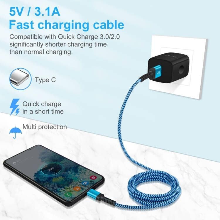 2Pack 6FT Android Samsung A15 Charger Cord USB C to Type USB a Fast Charging Cab gallery