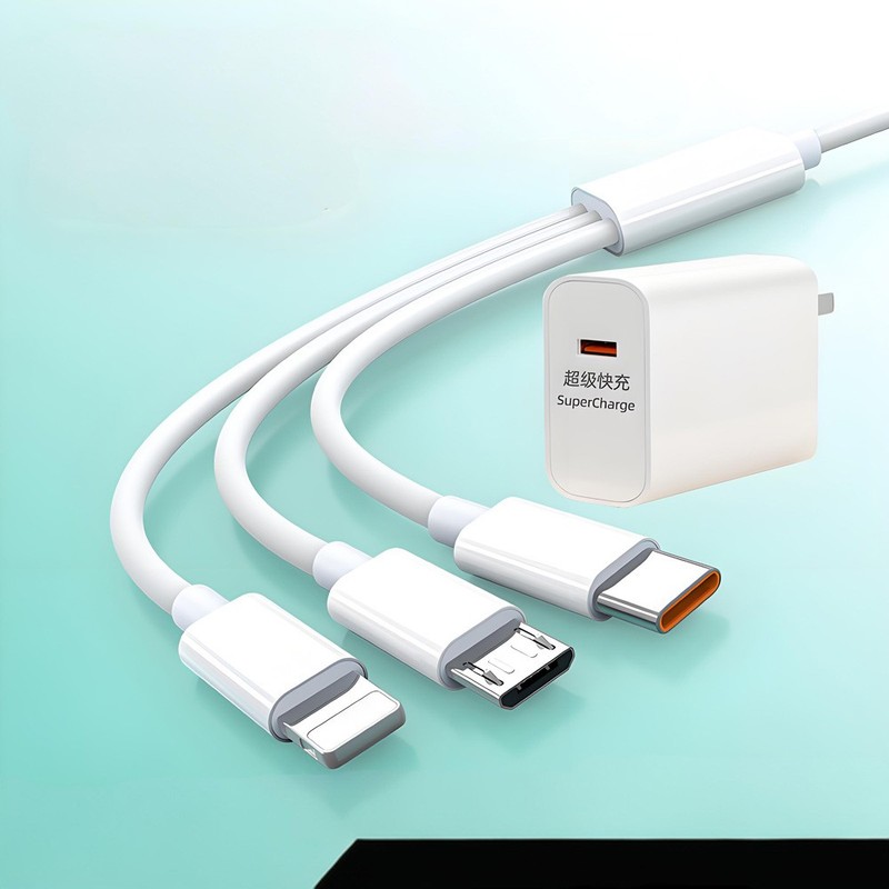 Heavy Duty 3 in 1 Multi USB Charger Charging Cable For Type-C USB Micro 1.2 - 2m gallery
