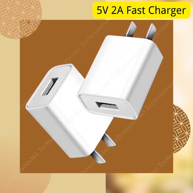 2Pack Lot 5V 2A USB Port Jack Wall Charger 5 Volt v 2 Amp AC to DC Power Adapter