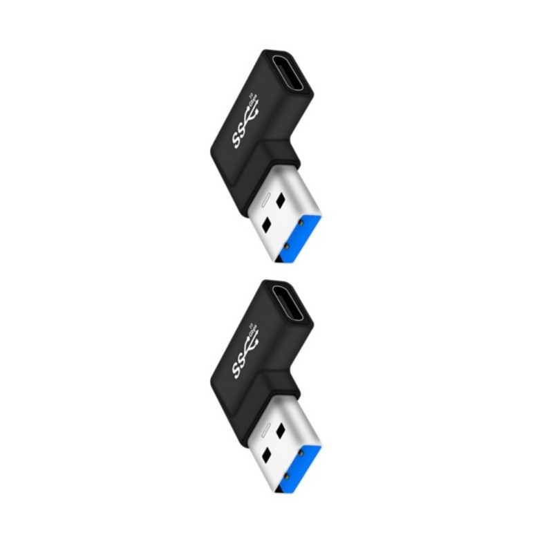 2Pieces USB C to USB 3.0 Converters 90 Degree Type C Connectors with OTG