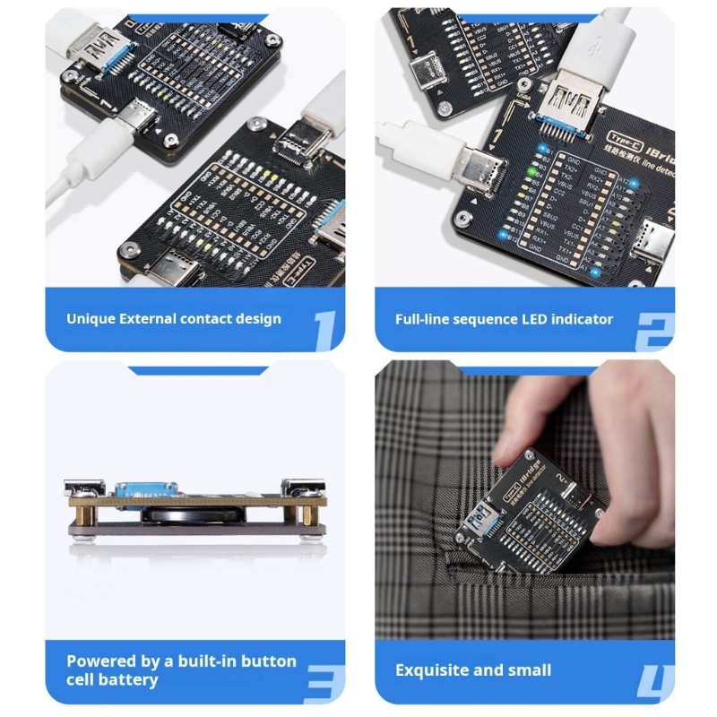 Green Blue PCB Fast Charging Cable Tester For Precise Signals Transmission gallery