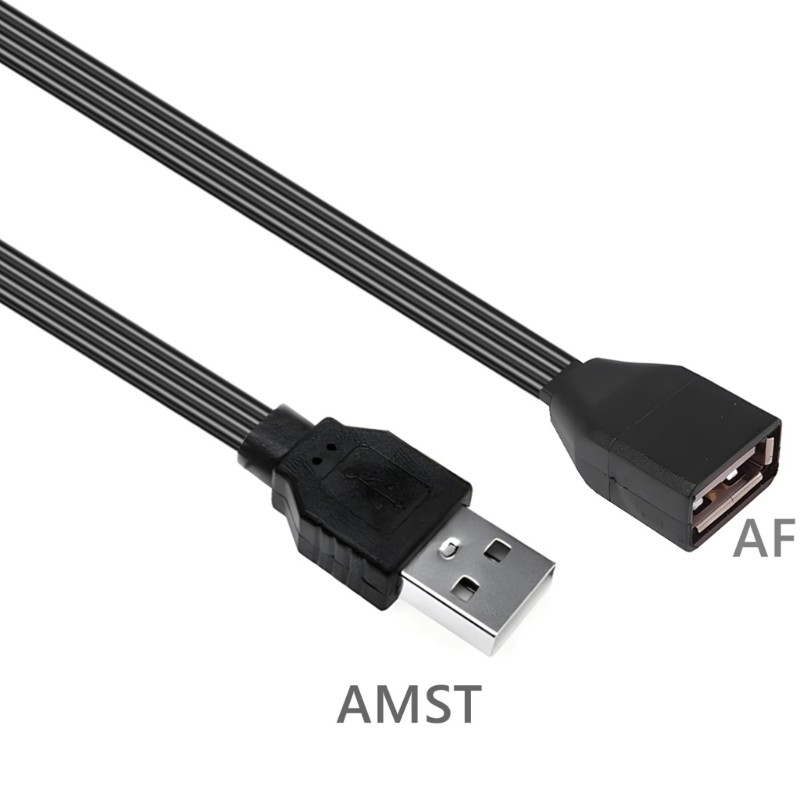 Straight Head/90 Degree USB 2.0 Extension Cable Line Male to Female for Laptops gallery