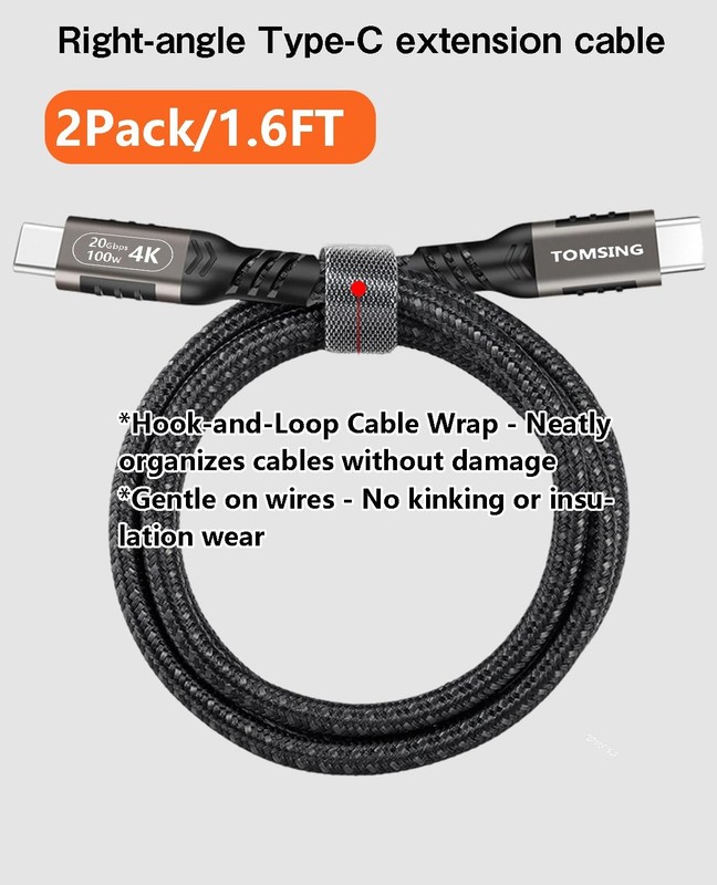 USB C to USB C 100W Fast Charging Cable 2 Pack 1.6FT, USB3.2 20Gbps Speed，Bra... gallery