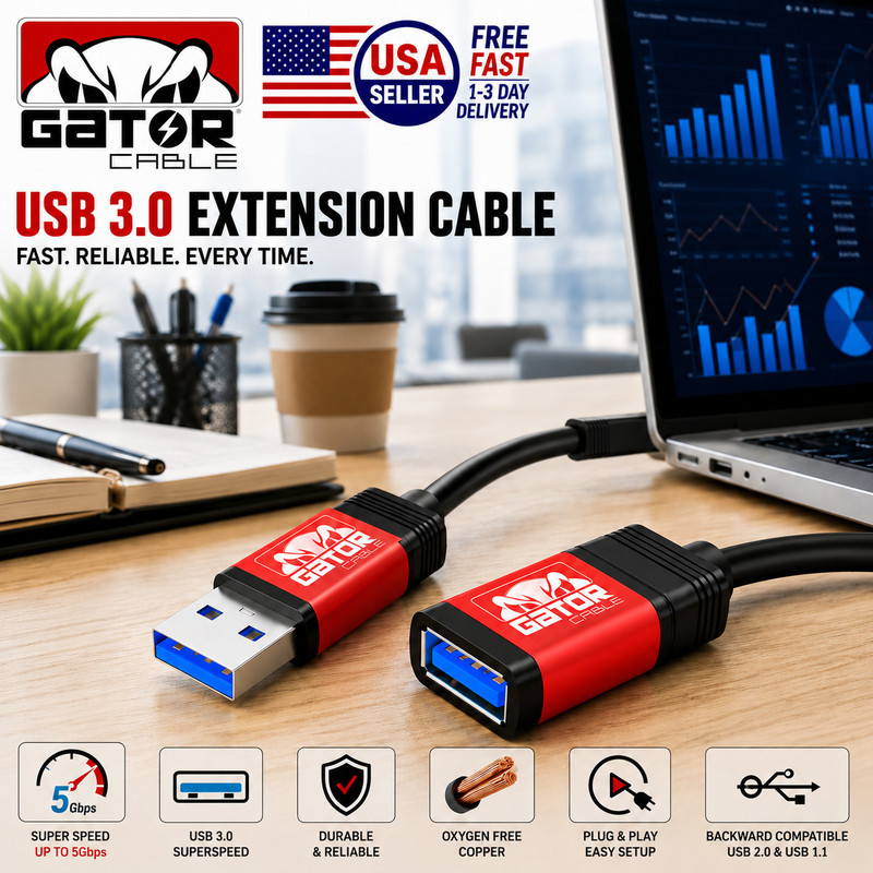 USB 3.0 Super Speed Extension Cable Male A to Female A Charger Powered Data Sync gallery