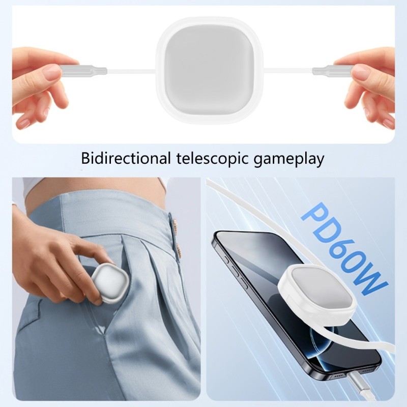 Portable Fast Charging Retractable Cable Aluminum Alloy Universal Power Delivery gallery
