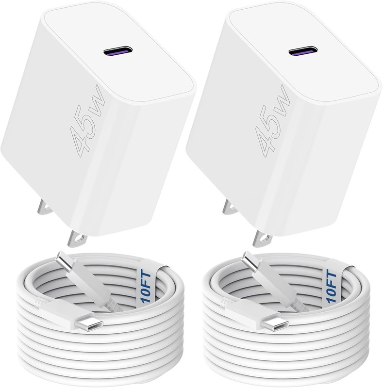 2x Cargador para iPhone 17 Pro Max Carga Rápida de 45 W con Cable USB tipo C gallery