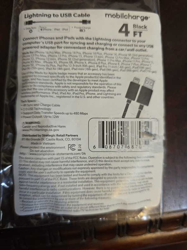 USB Cable For Iphones And Ipads