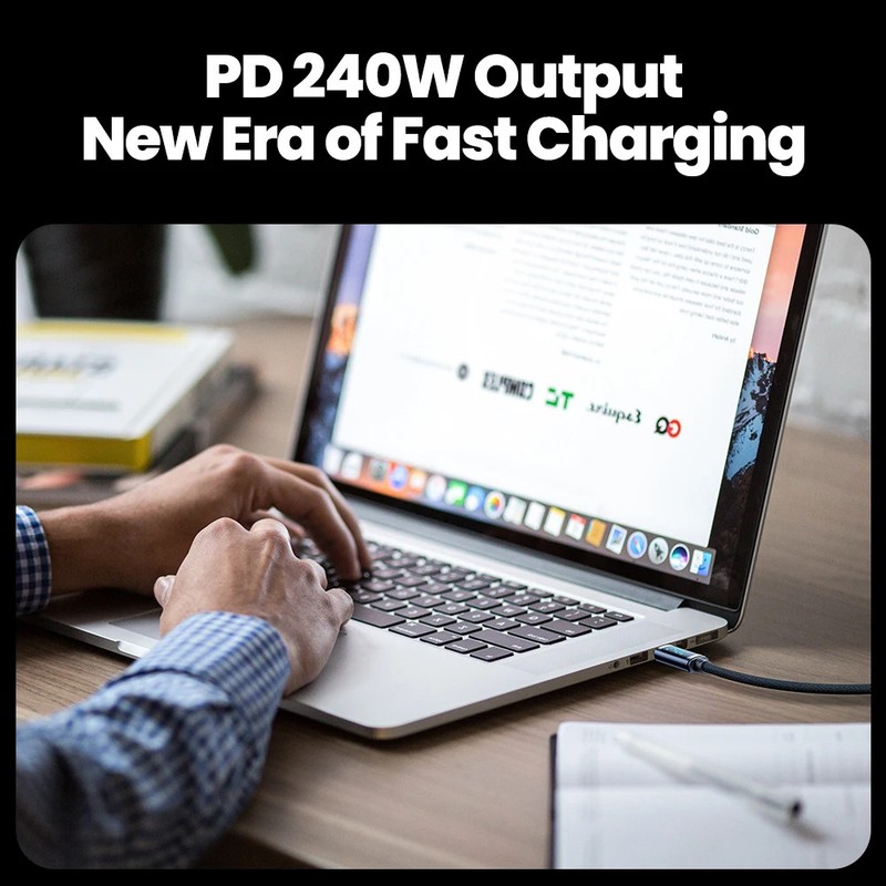 2PCS Toocki 240W USB C Cable PD 3.1 Fast Charging USB Type C To Type C Wire New gallery