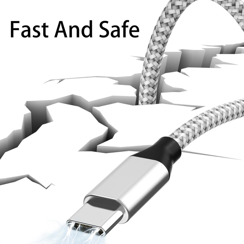 USB C to USB C Cable Nylon Braided 60W 3/3/6/6/10 FT USB Type C Fast Charging Ca gallery