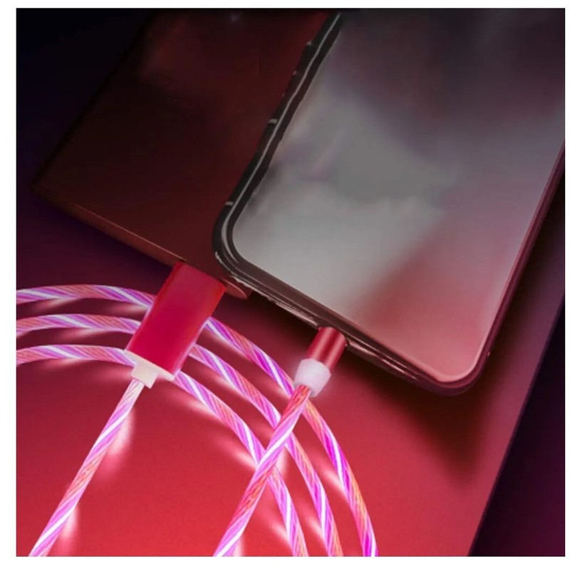 Phone Charger Pink Glowing Candy Flowing Magnetic 3 Attachments gallery