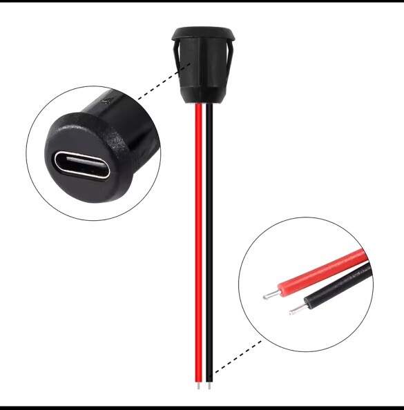 5 Pcs USB Type C Connector Female Socket 2P Charging Interface New gallery