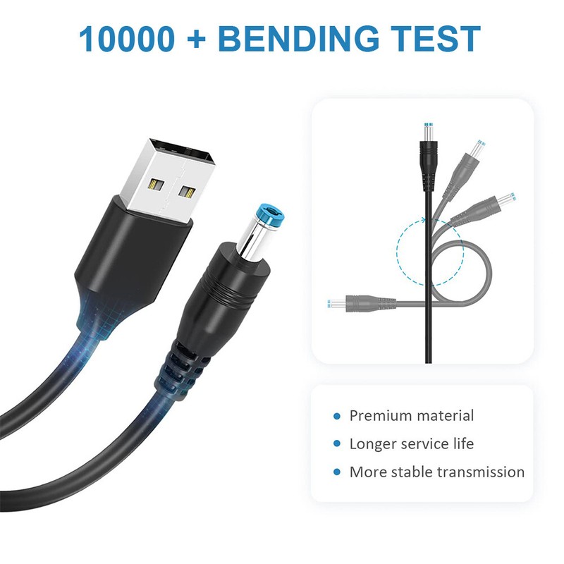 5V Universal DC Power Cable USB to DC Charging Cord 5.5x2.1mm with 13Pcs Adapter gallery