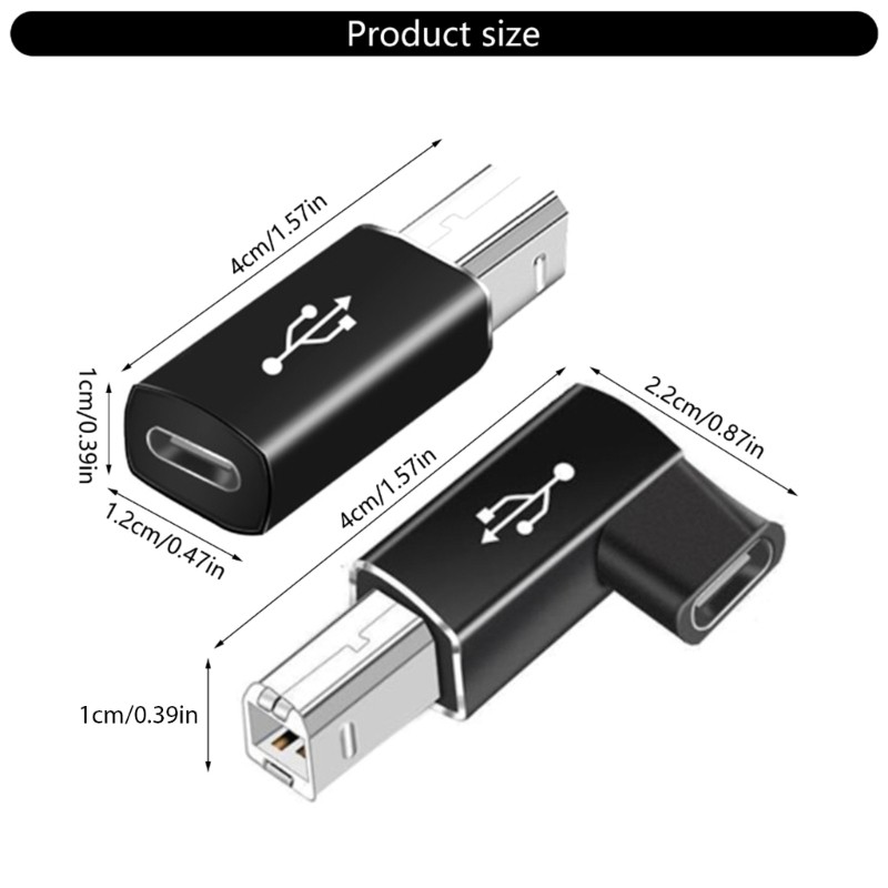 Square USB to Type C Power Charging Adapter Female Input USB C Male Connector gallery