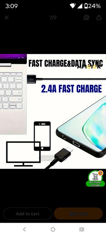 USB Type-A to USB-C High-Speed Data Sync and Fast Charging Cable 4ft gallery