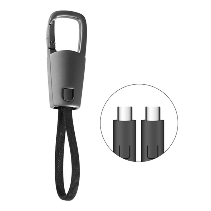 Alloy Keychain with 60W Type C Charging Cable Strong Braided Construction