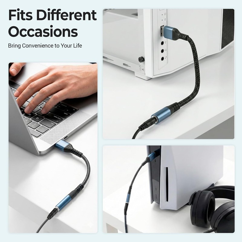 External Sound Card Adapter with Hi-Fi Sound & Mic Functionality, 3.5mm gallery