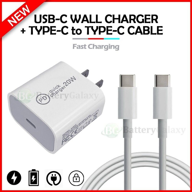 ⚡20W Type USB C Super Fast Wall Charger 3ft Cable For Samsung Galaxy S22 S23 S24