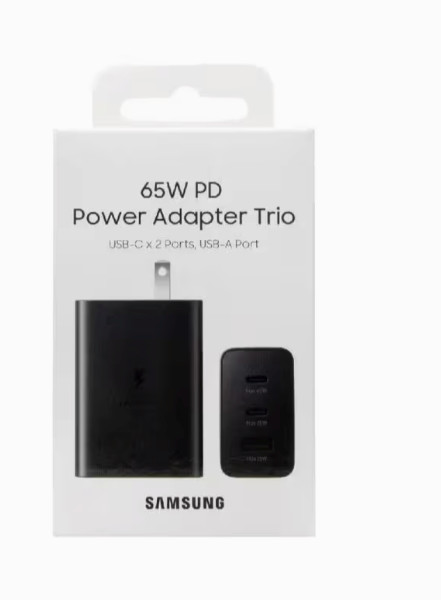 Samsung EP-T6530NBEWMT Trio Adapter, Black (Cable not included) NEW