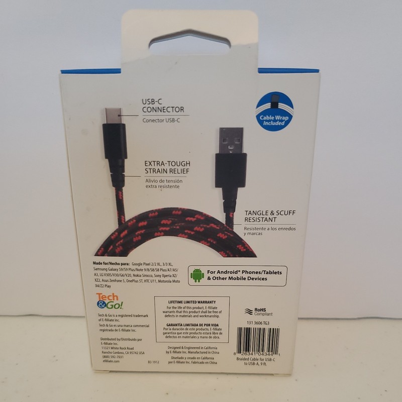 Tech & Go 9 Foot Braided Micro-USB Charging Cable gallery