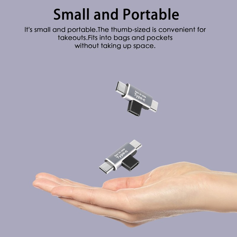 2 in 1 USB C Charging Power Splitter Adapter C 1 Female to 2 Male T-Charging ... gallery