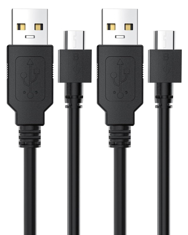 2-Pack 5.9ft Micro USB Cable, PS4 Controller Charger Cable, Built-in Ferrite ... gallery