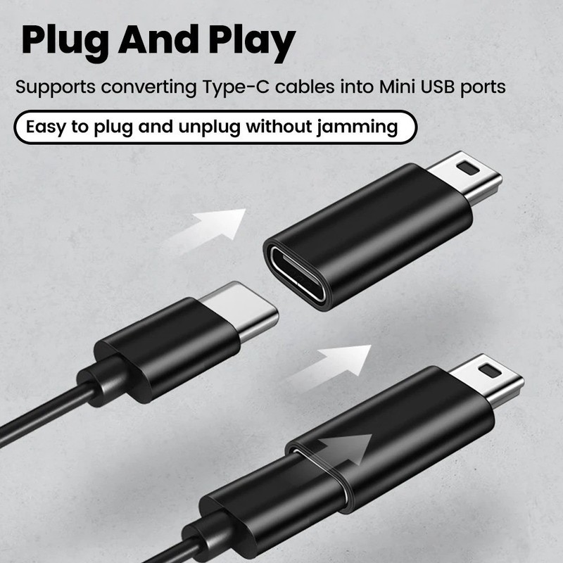 1 x USB C to Mini USB Adapter, Type C Female to Mini USB Male Convert Connector