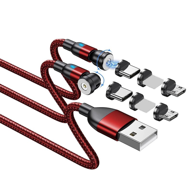 Magnetic USB Cable Set, Braided 1.6ft Length, Ideal for Indoor and Outdoor Use gallery