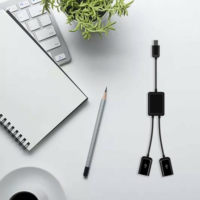 Extender 2-in-1 Typec OTG USB-C Mobile Phone Extender Splitter Converter Cable gallery