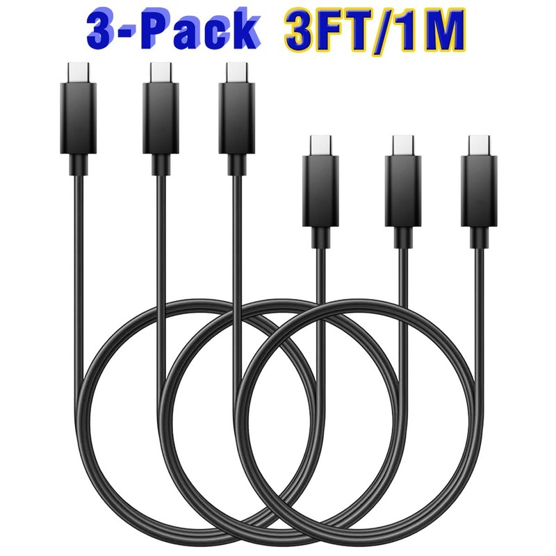 3FT USB-C to USB-C Fast Charger Cable Type C Cord For Samsung S22 Ultra Plus S22