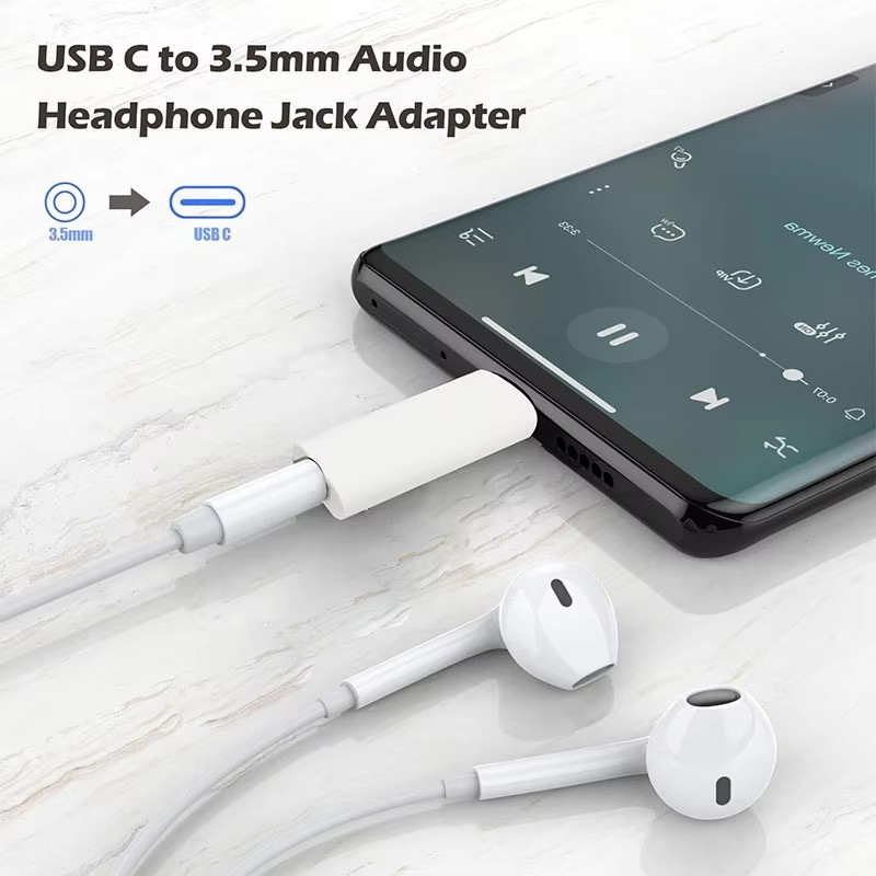 3PCS USB-C Type C Adapter Port to 3.5MM Aux Audio Jack Earphone Headphone Car gallery