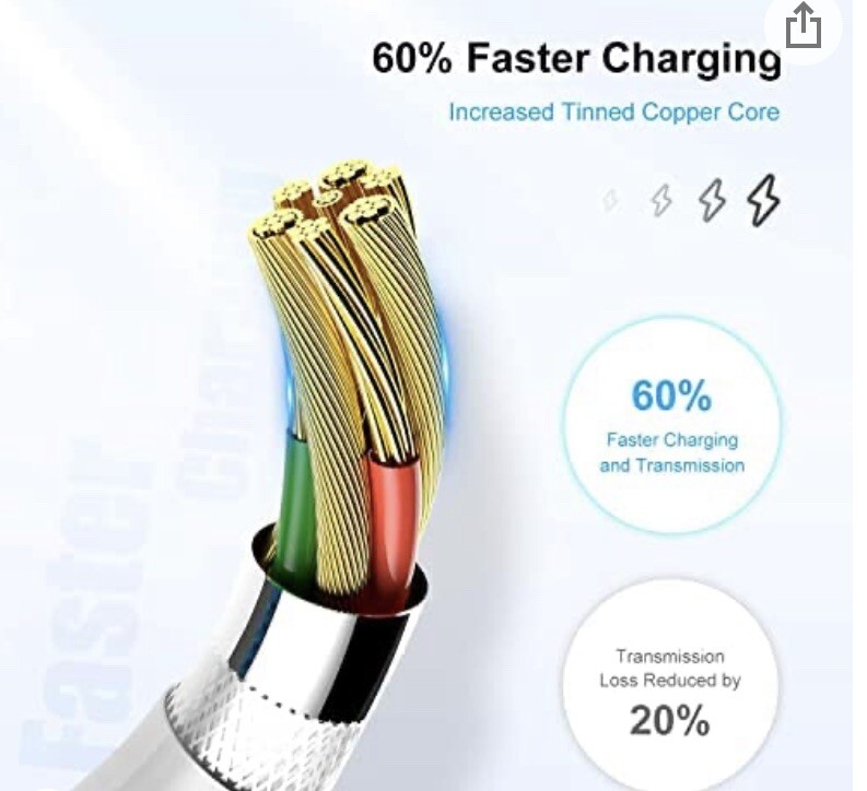 3 Pack [ Apple MFi Certified ] iPhone Charger 3ft, Lightning to USB Cable 3 Feet gallery