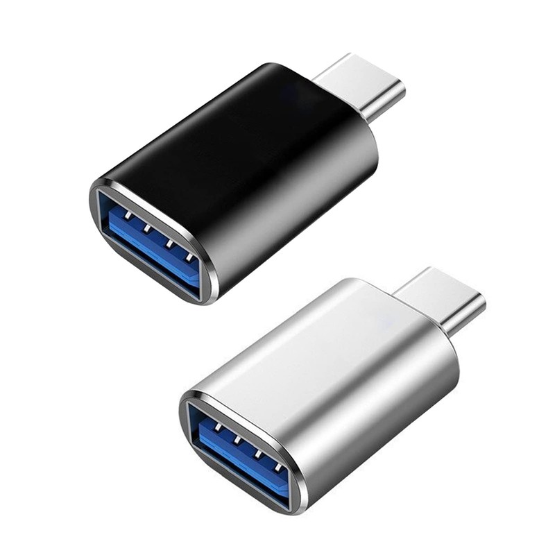 2 Pack USB C Male to USB A Female Adapter Camera Memory Stick Card Connector