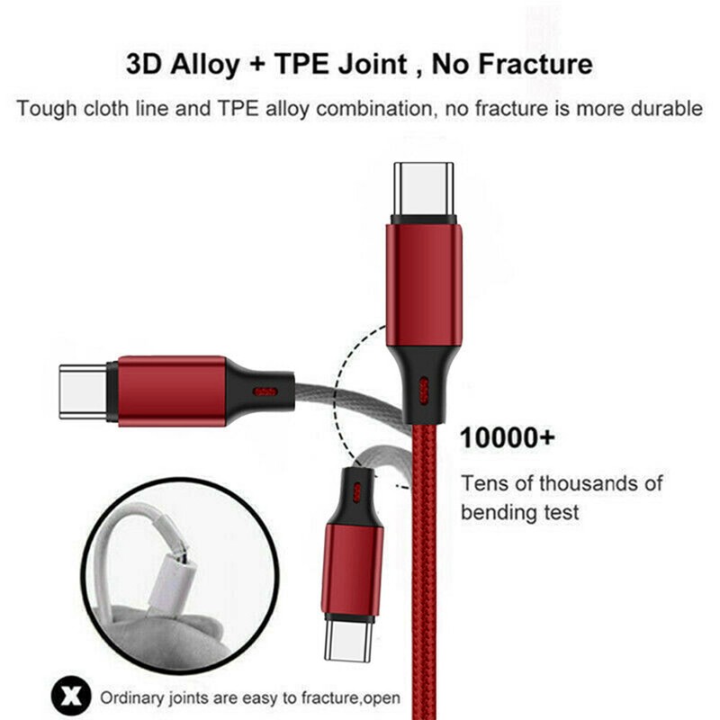 Braided USB C Type C Fast Charging Data Cable Cord for iPhone 15 Pro Max 15 Pro gallery