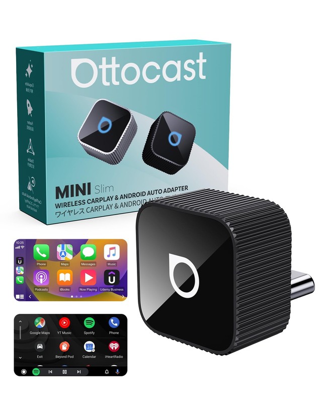 Mini Cube 3.0 USB C Wireless CarPlay Android Auto Adapter 2026– Plug Play, …