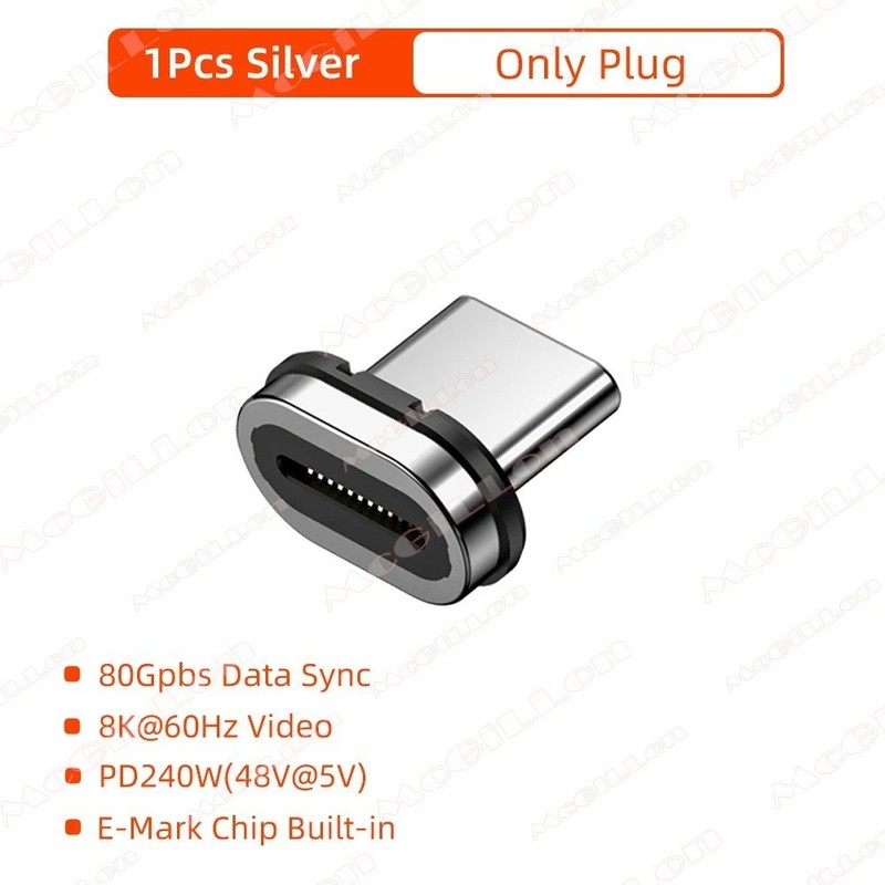 USB4 Magnetic USB C to USB C Adapter 240W 80Gbps Fast Charging 8K 60Hz gallery