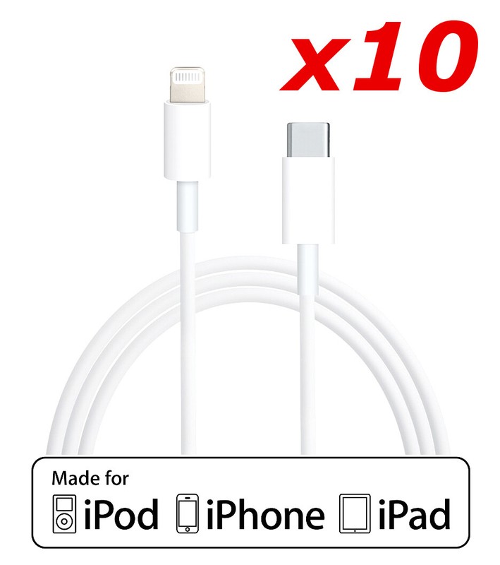 10 Pack 3ft MFI-Certified USB-C Charger Cable for Apple iPhone 12 13 14 Pro Max