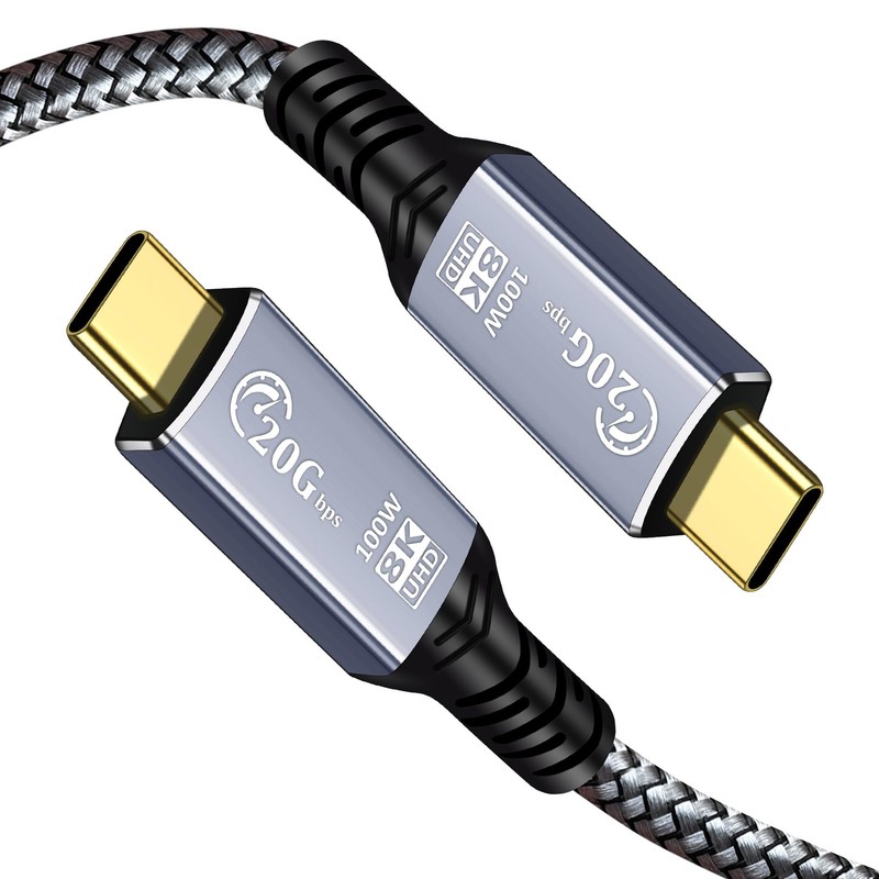 USB C Monitor Display Cable 10FT, 8K USB C 3.2 Gen 2X2 Video Cable, 20Gbps hi…