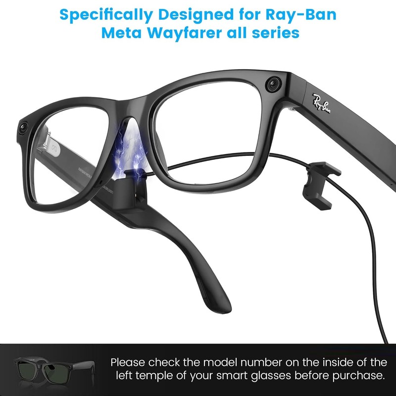 Type-C Clip-On Charger for Ray-Ban Meta Glasses gallery