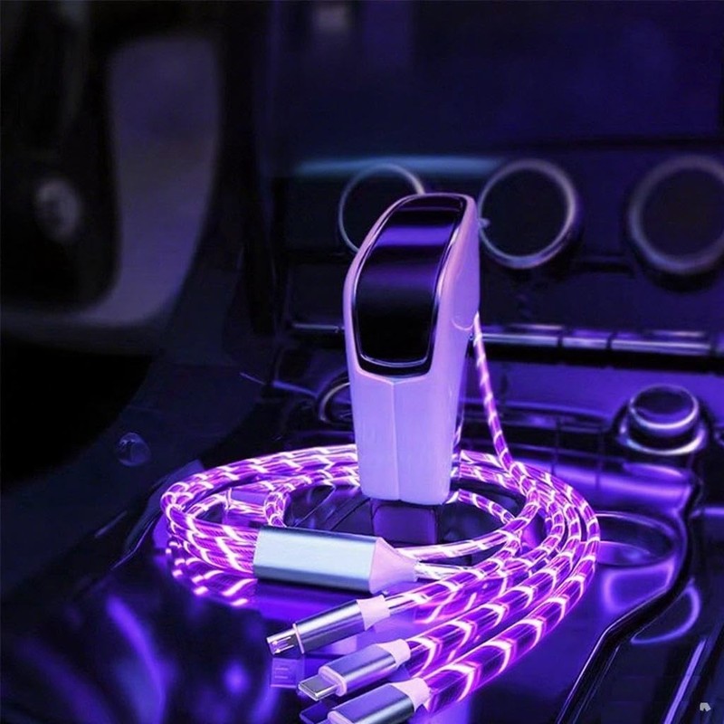 3in1 Multi Ports Fast Charging Cable USB A/Type C to Micro USB/Type C Charger... gallery