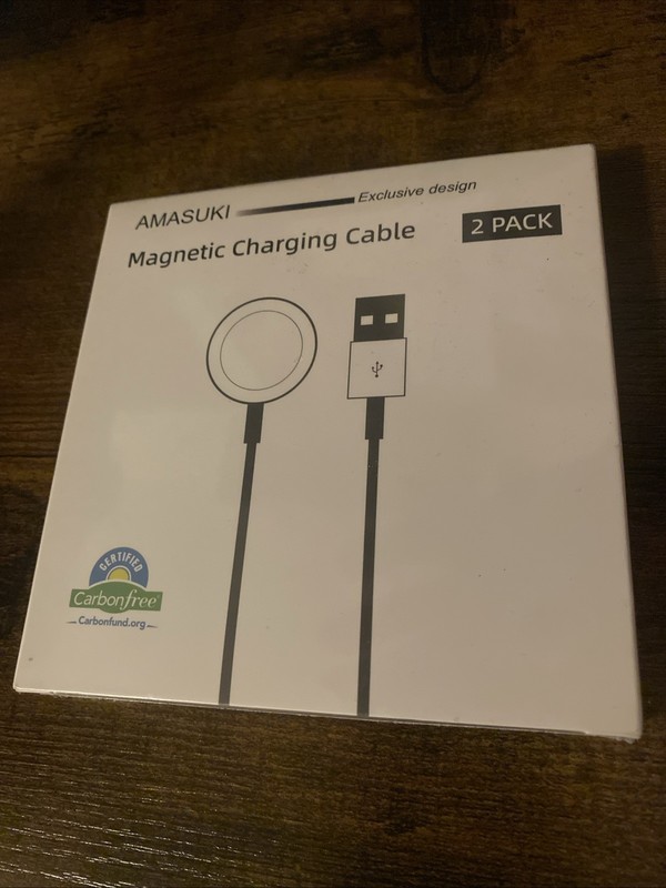 AMASUKI Magnetic Charging USB Cable 2 Pack/3.3Ft For Apple Watch Series 1-9