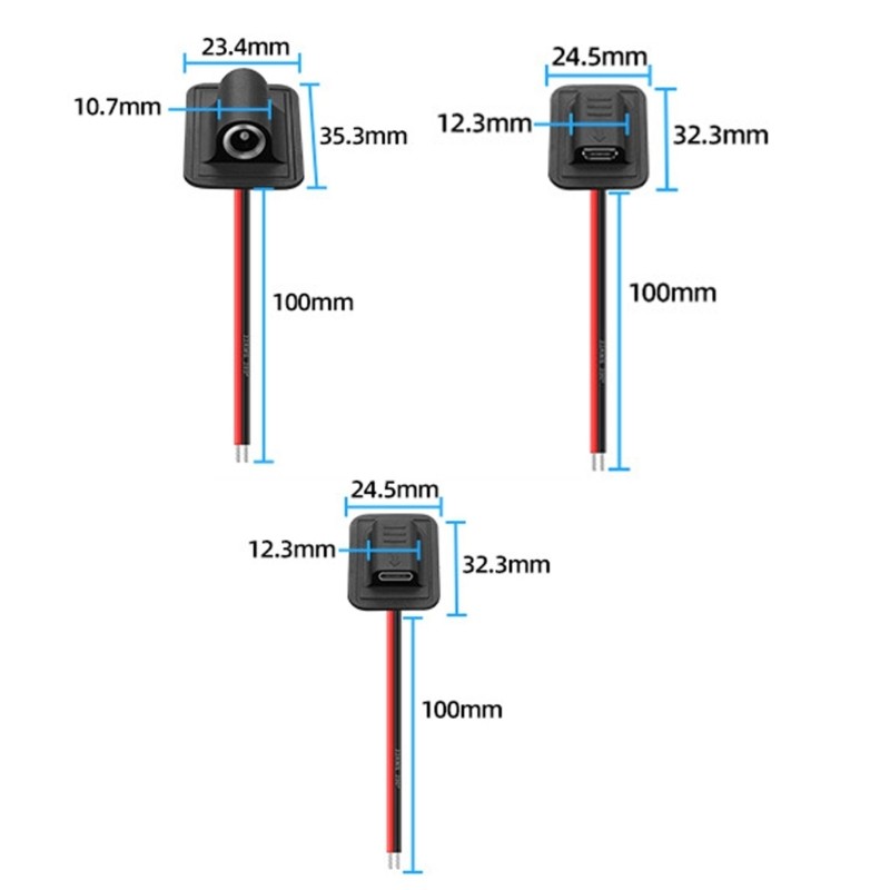 Professional Type C Micros USB DC5521 DC35135 Charging Cable for Electronics gallery