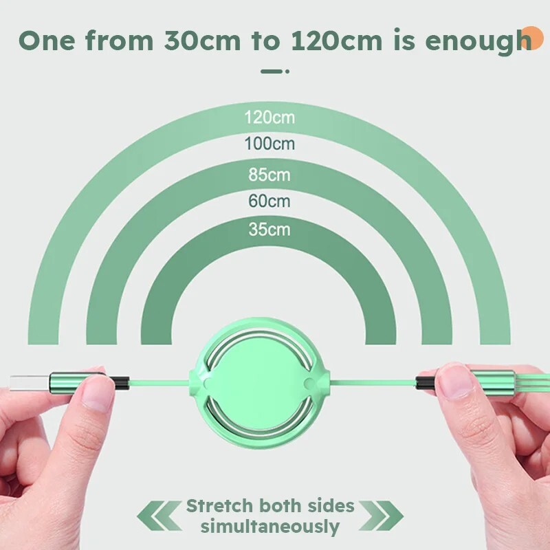 3-in-1 Retractable USB Charging Cable for iPhone Android Type-C | Fast & Durable gallery