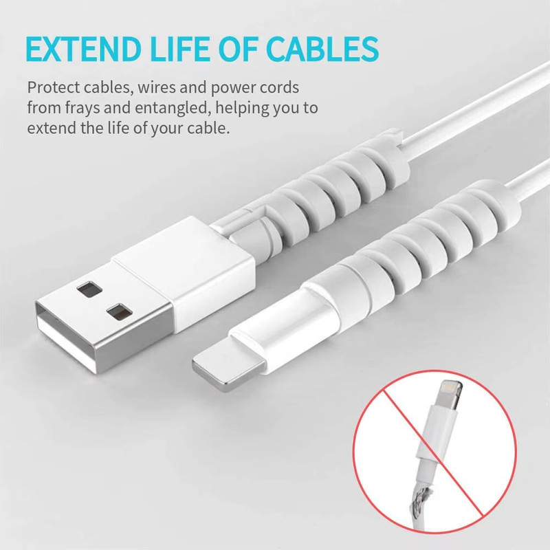 Charging Cable Protector for Phones Cable Holder Ties Cable Winder Clip for Mous gallery