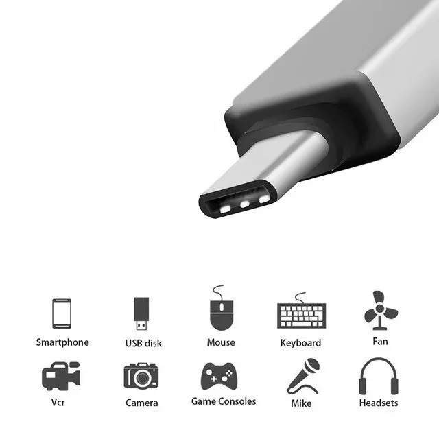 1-Pack USB-C 3.1 Male to USB A Female Adapter Converter OTG Type C Android Phone gallery