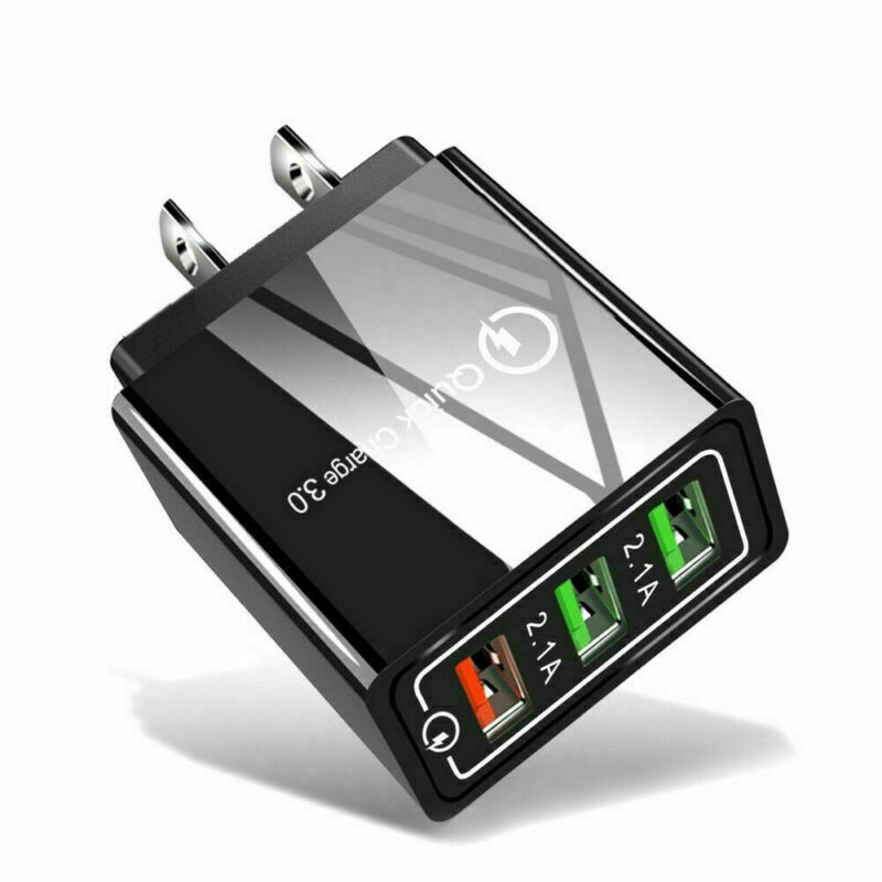3 Port USB Home Wall Fast Charger QC 3.0 for Cell Phone iPhone Samsung Android