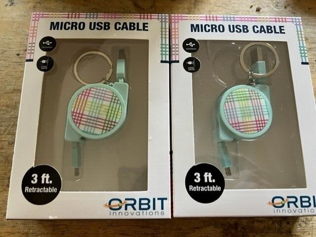 Retractable Micro USB Cable Data Sync Charger Cord BUYER GET 2 PER ORDER 3 FEET
