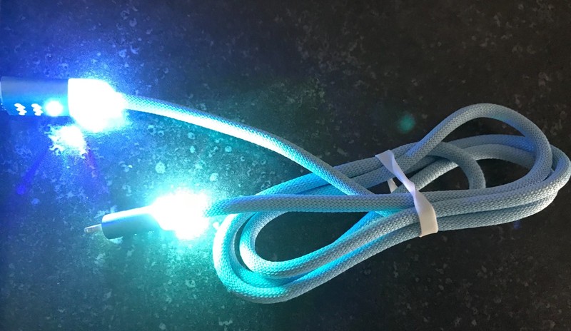 FLASH LED BRAIDED LIGHT Data Cable charger FOR Apple iPhone 8 7 6 5 4s micro usb gallery