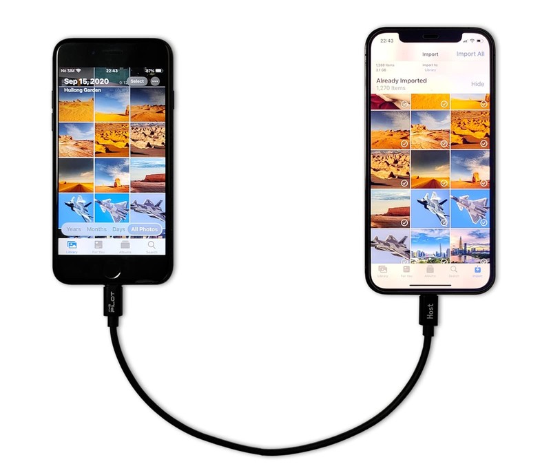 Compatible for iPhone to i-Phone Transfer Cable Male to Male Data Migration, …
