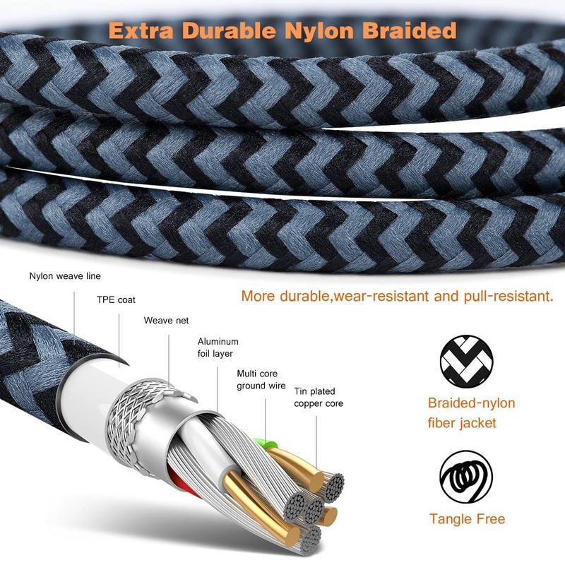 Micro USB Cable 15FT, Extra Long Durable Braided Type A Male to Micro-B Male ... gallery